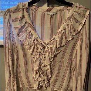 Long sleeve flowy American eagle blouse.
